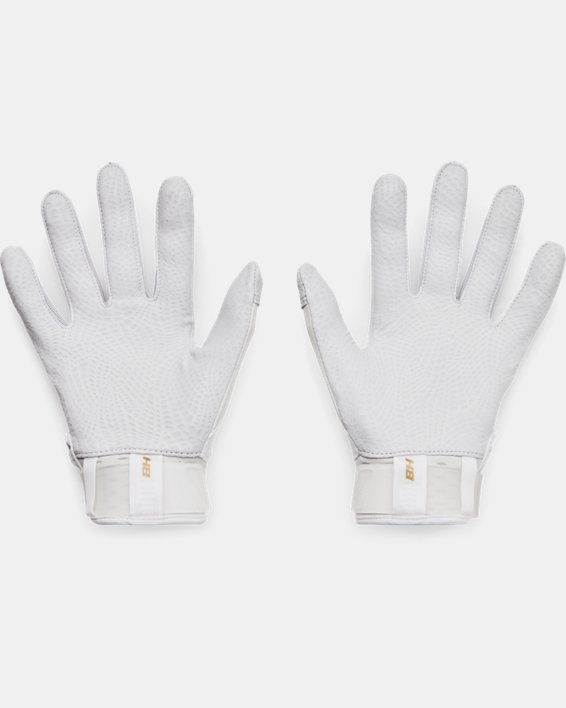 Men's UA Harper Pro 21 Batting Gloves, White, pdpMainDesktop image number 1